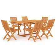 Set da Pranzo da Giardino 7 pz in Legno Massello di Teak cod mxl 74856