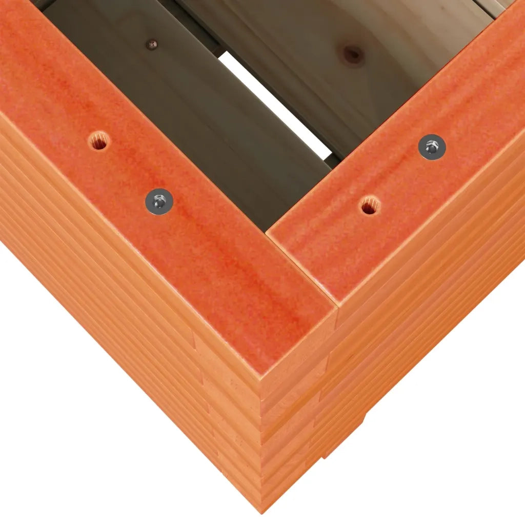 Fioriera | Cassetta per fiori | Vaso Giardino Marrone Cera 40x40x49,5cm Legno Massello Pino