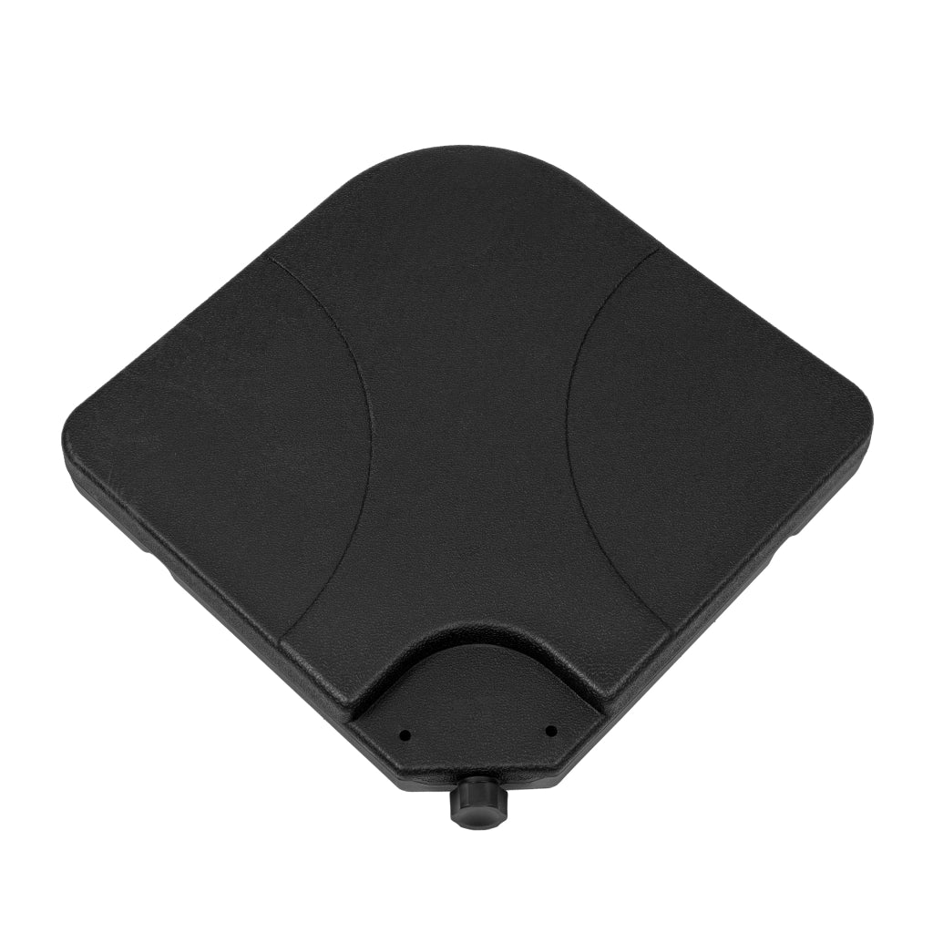 Set 4 Pesi Base Ombrellone Decentrato Quadrata Riempibile Nero