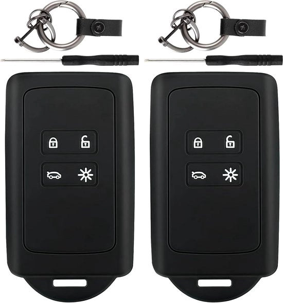 Set di chiavi per auto da 2 - Compatibile con attacco chiavi - Copricapo in silicone - Resistenti alle graffi e impermeabili - Protezione coprente per Clio Espace 5 Master Bus Talisman