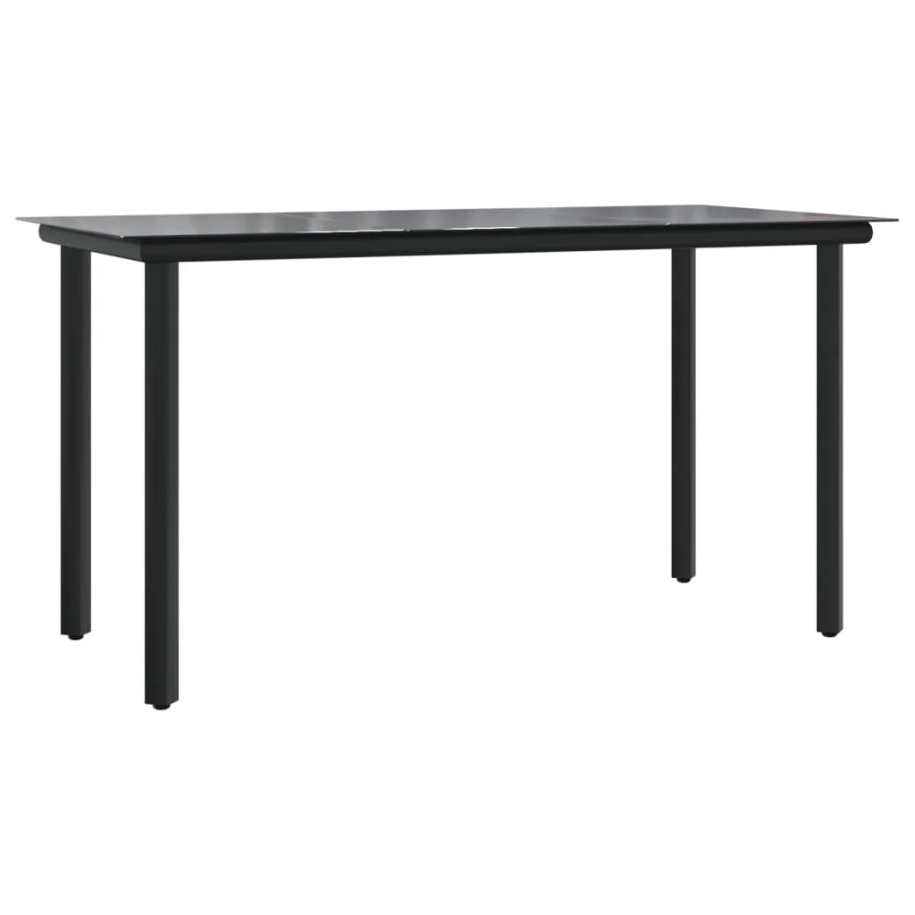 Set da pranzo da giardino da 11 pezzi con cuscini neri e grigi 02_0014732