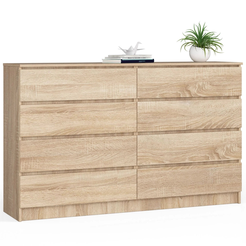 Cassettiera AKORD K160 Sonoma Quercia 160 cm 8 cassetti 160x40x99 cm