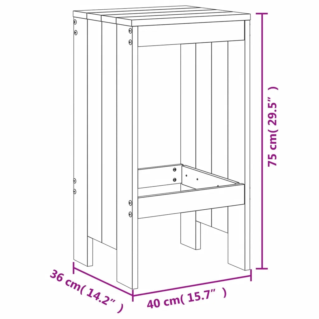 Set Bar da Giardino 7 pz ambra in Legno Massello di Pino 3157754