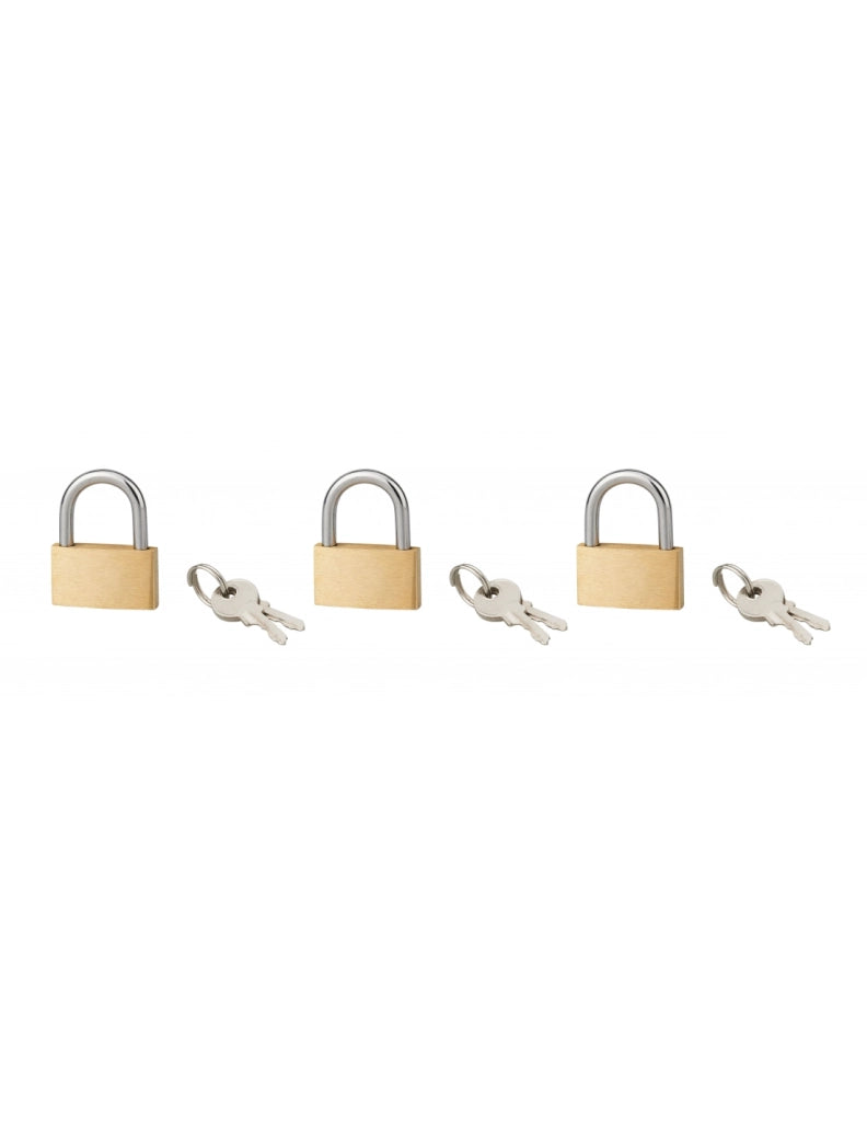 Set di 3 lucchetti BASIC 26 mm in acciaio, di cui 1 in omaggio – SERRUPRIX