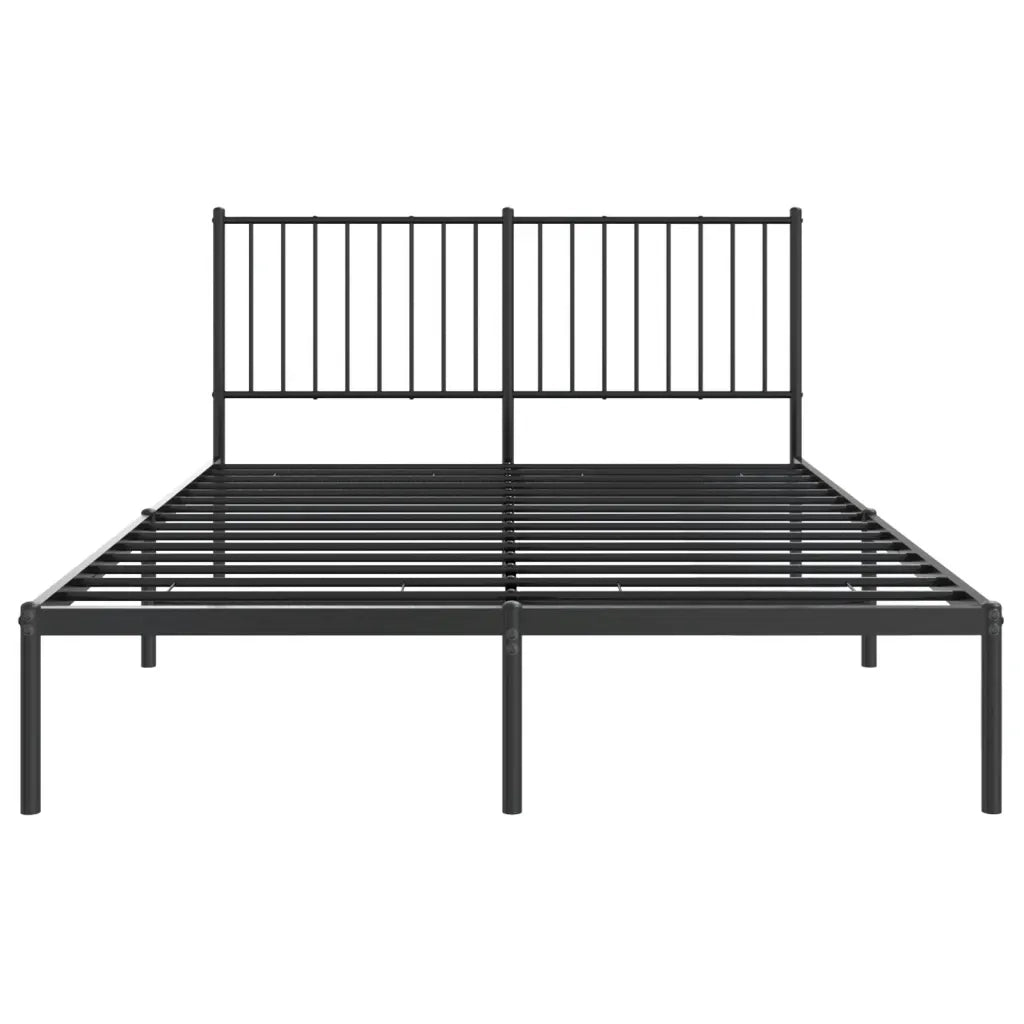 Giroletto con Testiera in Metallo Nero 140x190 cm 350864