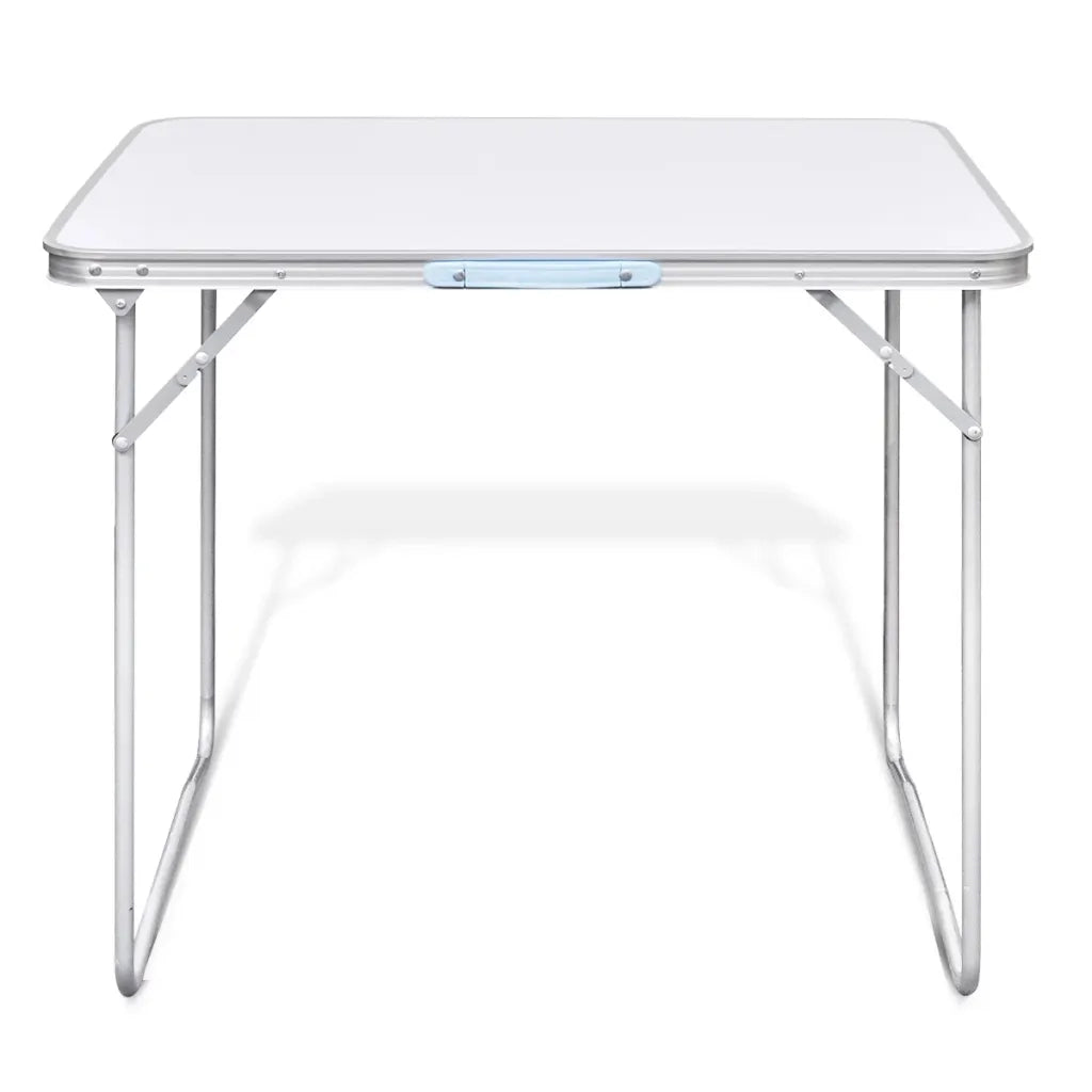 Tavolo da Campeggio Pieghevole con Telaio in Metallo 80x60 cm 41324