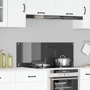 Schienale da cucina  Grigio scuro 110x40x0,6 cm in vetro temperato