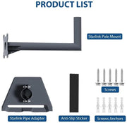 Supporto per Satellite Robusto e Sostenibile - Altezza Regolabile - Sostegno per Antenna - Struttura in Acciaio di Alta Qualità - Sicuro - Sostegno fino a 500 Libbre - Antenna