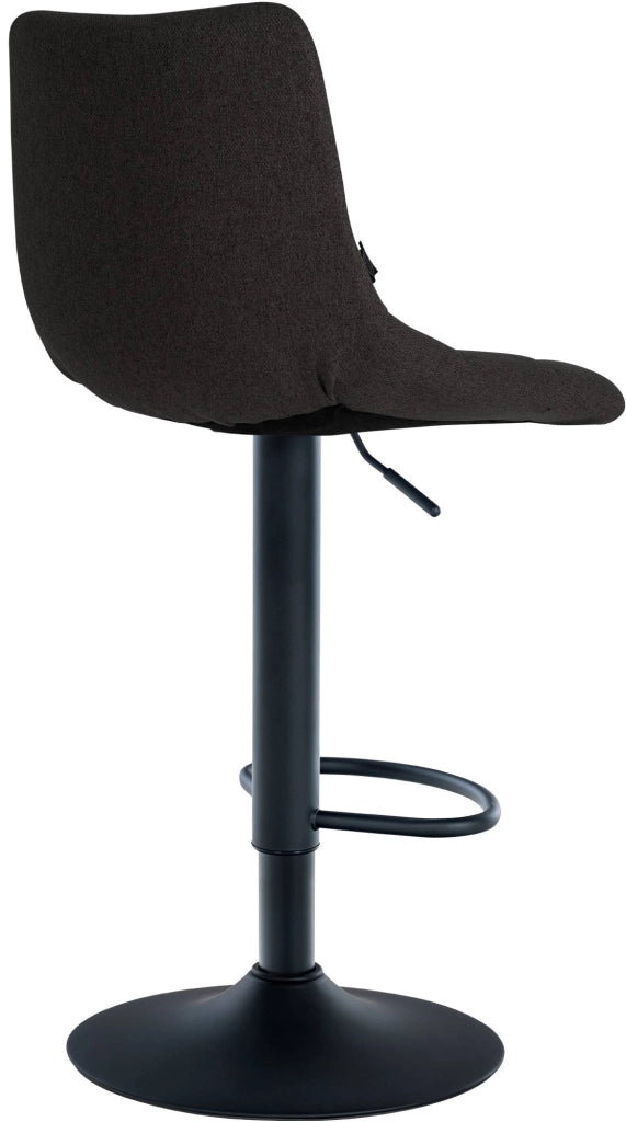 Set di 2 sgabelli da bar Jerry Fabric nero,nero