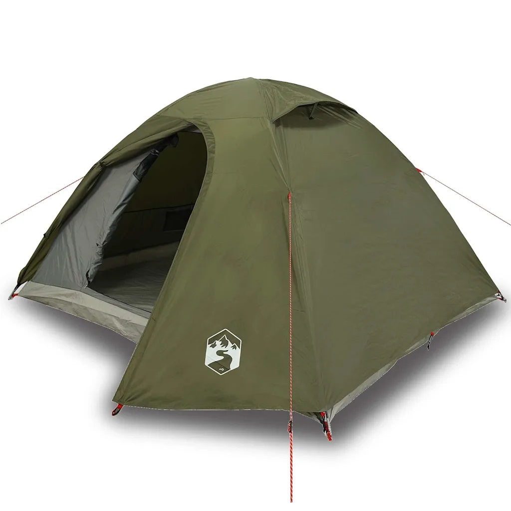 Tenda da Campeggio a Cupola 4 Persone Verde Oliva Impermeabile 4009618