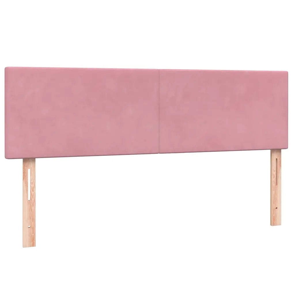 Giroletto a Molle con Materasso Rosa 160x220 cm in Velluto 3316076