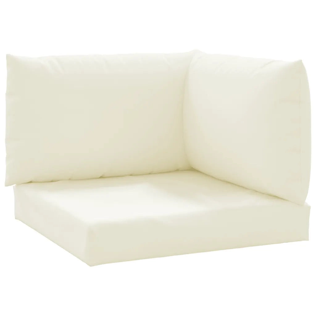 Cuscini per Pallet 3 pz Bianco Crema in Tessuto Oxfordcod mxl 91954