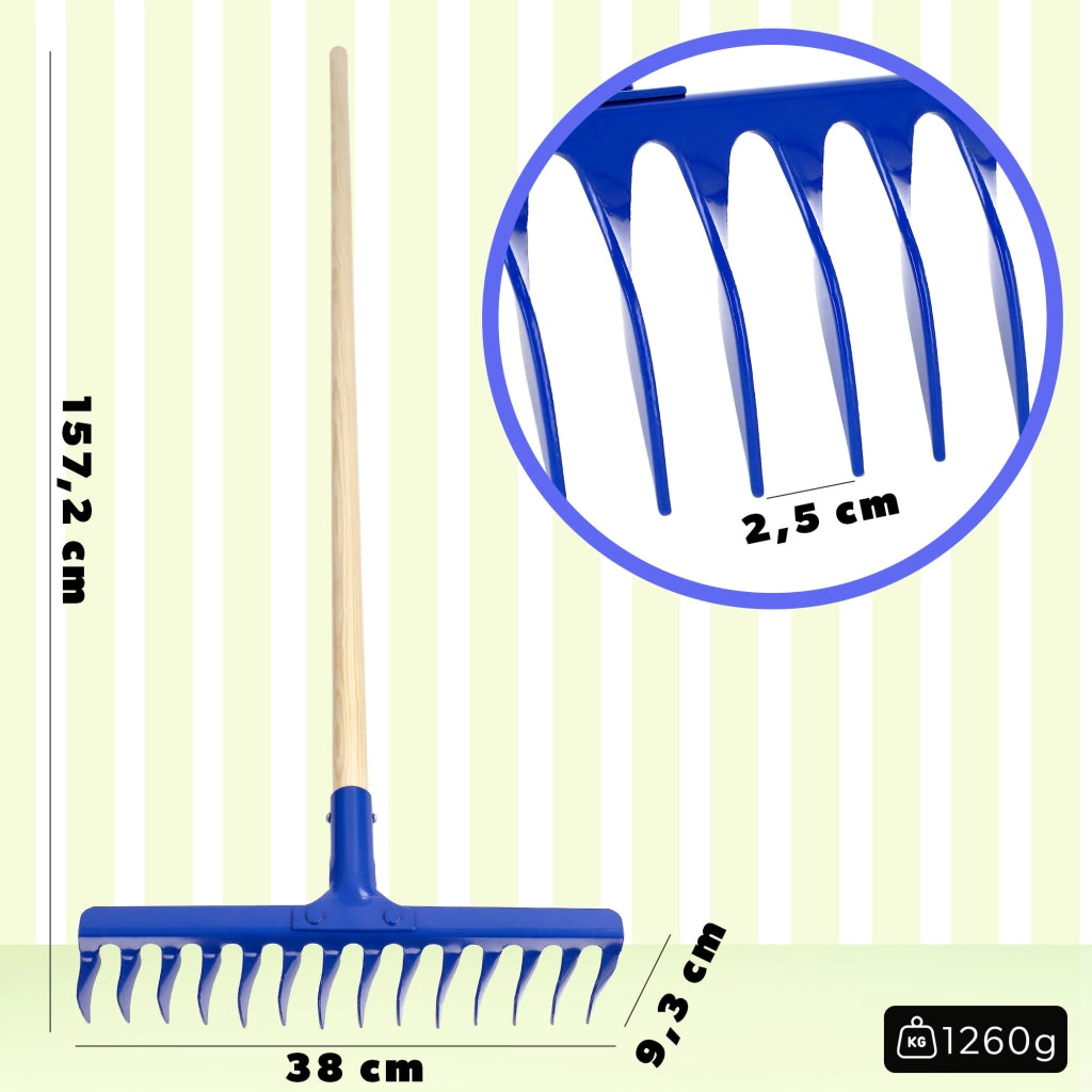Rastrello arieggiatore per prato KADAX, scarificatore per prato, 150 cm