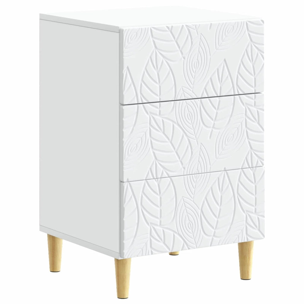 Comodino Bianco 43 x 39,5 x 66,5 cm Legno ingegnerizzato 895015