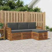 Set di divani da esterno 4 pz Naturale e Antracite 3384208