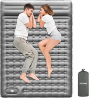 Matrimoniale branderetta isolata 12 cm autoinflante per 2 persone con cuscino, pompa a piedi, impermeabile - compatta e leggera per attività all'aperto - 140 cm