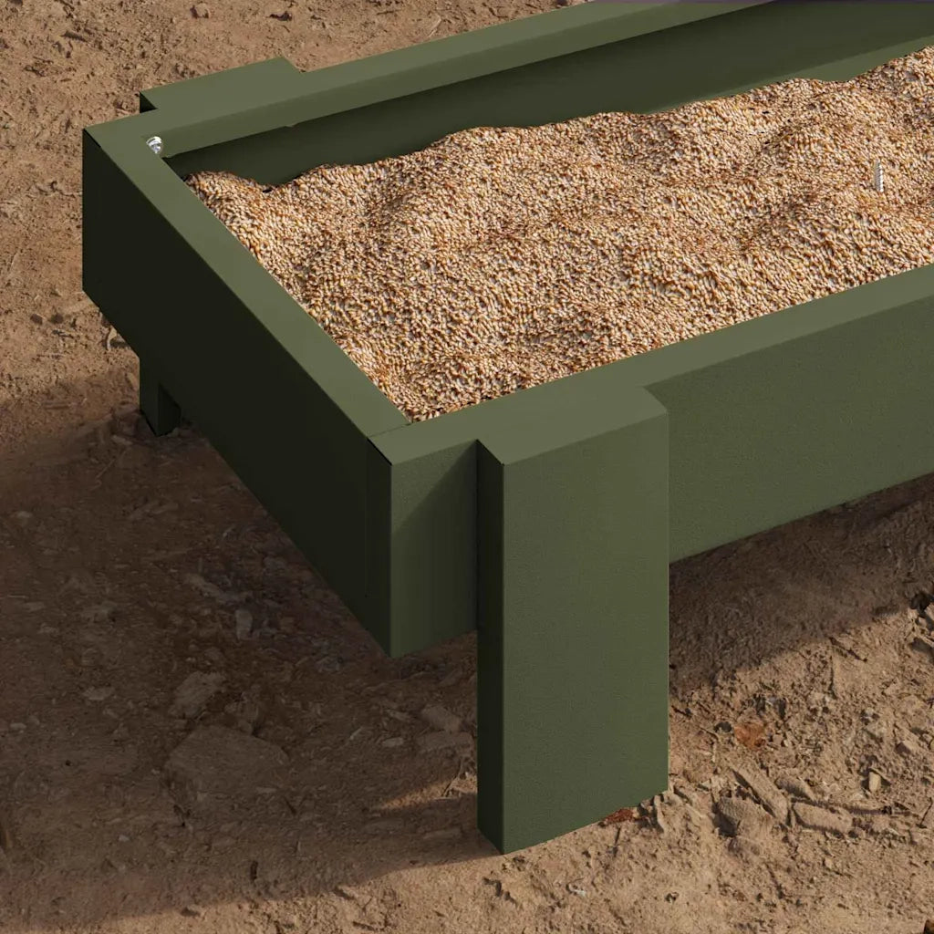 Mangiatoia per polli Verde oliva 80 x 28 x 13.5 cm CFW8842699
