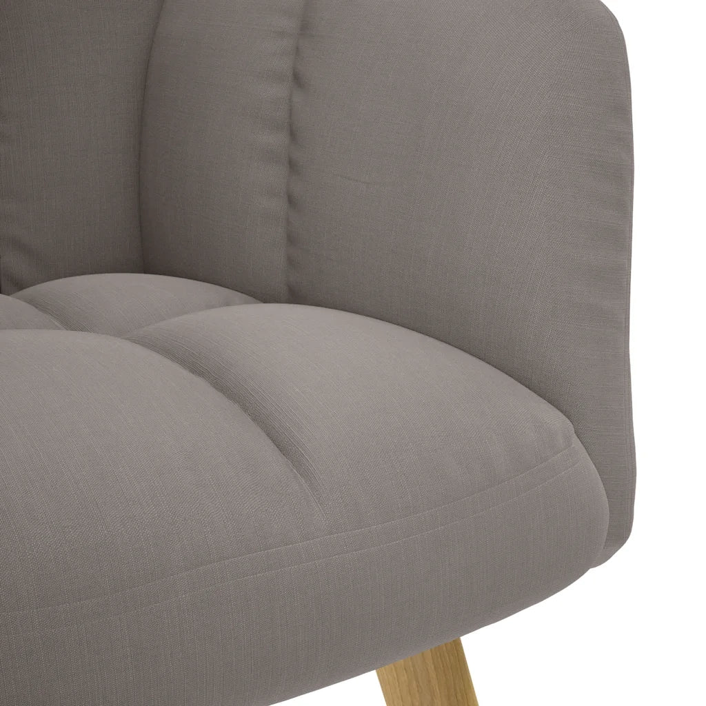Divano Sedia-Poltrona Relax con Poggiapiedi Tortora in Tessuto 470601