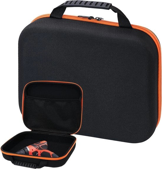 Contenitore di trasporto per trapano elettrico - Scatola di trasporto EVA per attrezzi da viaggio - Scatola di stoccaggio rigida impermeabile - 27 x 23 x 8 cm.