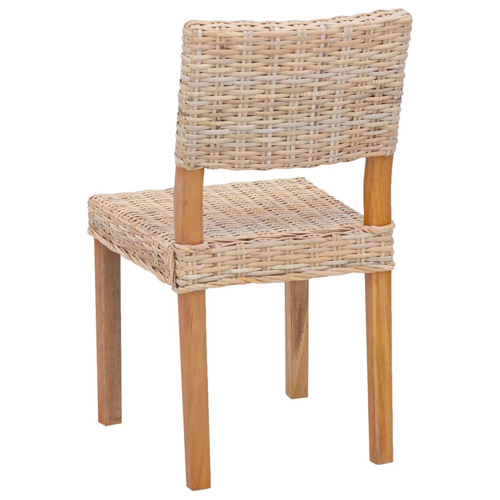 Sedia da pranzo 2 pcs Naturale 46 x 55 x 84 cm Rattan Kubu