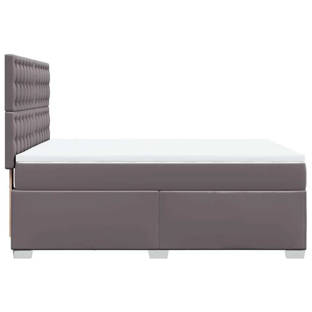 Giroletto a Molle con Materasso Grigio 160x200 cm in Similpelle