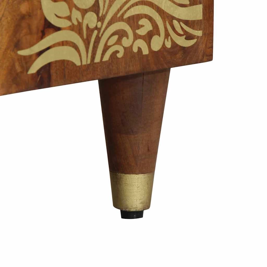 Mobile porta TV moderno e minimalista per interni 105 x 33 x 46 cm in legno massello di mango marrone miele 02_0057873