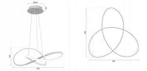 Lampada Da Soffitto Pensile Ring Moderno Led+telecomando App393-cp Cromo