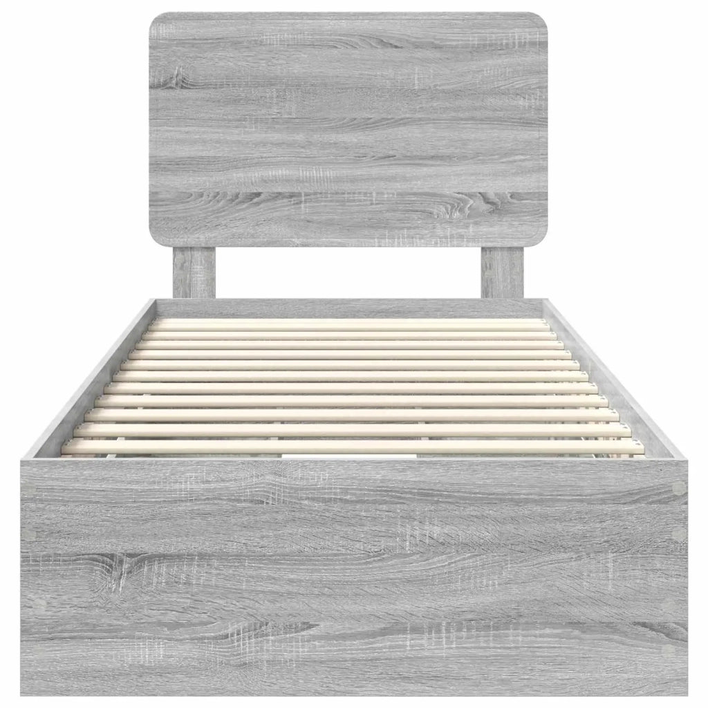 Struttura del letto con cassetto Grigio Sonoma 75 x 190 cm 3412649