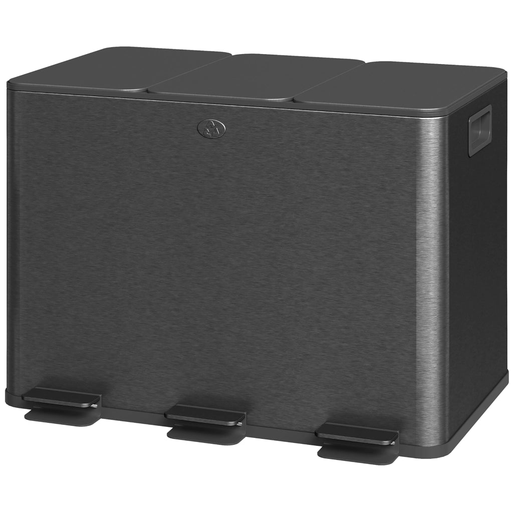 Cestino per la Raccolta Differenziata ¨C Zephmum ¨C 61,9x36,6x56,7cm, Nero