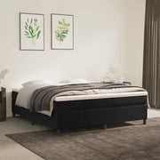 Struttura Letto a Rete a Molle Nero 180x200 cm in Velluto 3121134