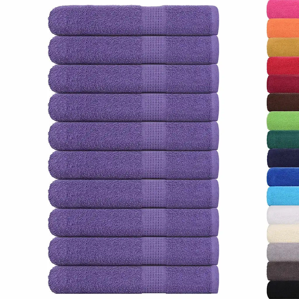 vidaXL Asciugamani 10 pz Viola 100x200 cm 360 g/m² 100% Cotone