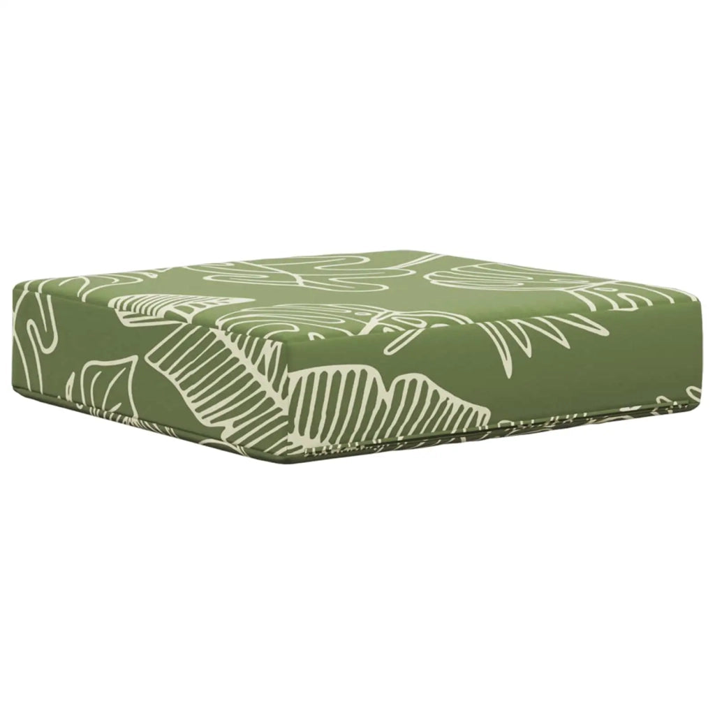 Cuscino da Sedia Esterno Fogliame Verde 40 x 40 x 8 cm