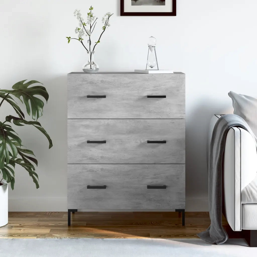 Credenza-Buffet-Armadio da cucina Grigio Cemento 69,5x34x90 cm in Legno Multistrato 462228