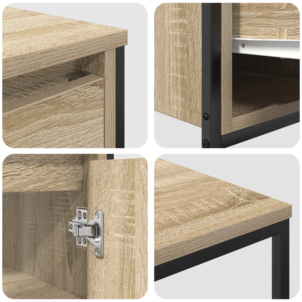 Set di Mobili per Bagno 3 Pezzi Rovere Sonoma Legno Ingegnerizzato