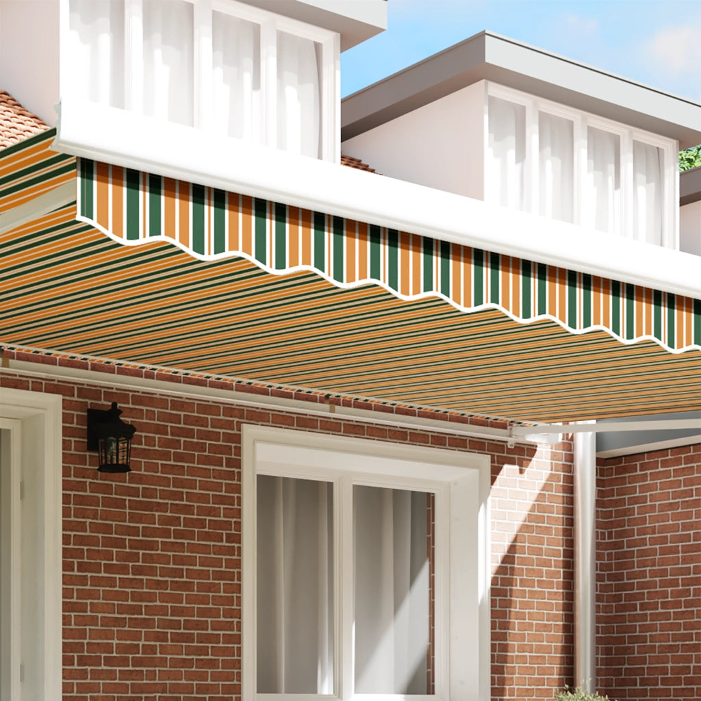 Tenda Valance per telaio da 5 m Verde e Giallo 4.8 x 0.2 m