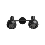 Applique Reus 2xE14 nera metallo orientabile Light Prestige