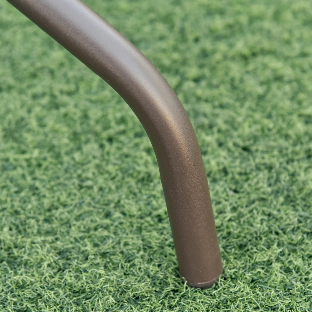 Set da giardino 6 pezzi ¨C zephmum ¨C tavolo rotondo + 4 sedie pieghevoli + ombrellone beige