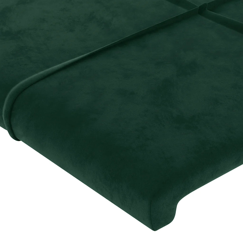 Giroletto senza Materasso Verde Scuro 90x200 cm in Velluto 3125736
