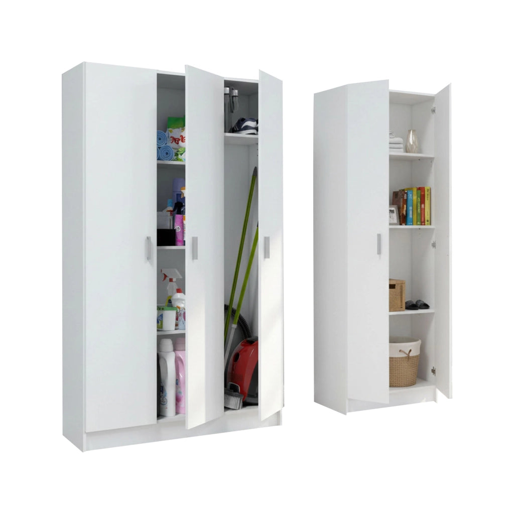 Melegari, Armadio Multiuso Grande Modulabile, 168x180h cm Bianco