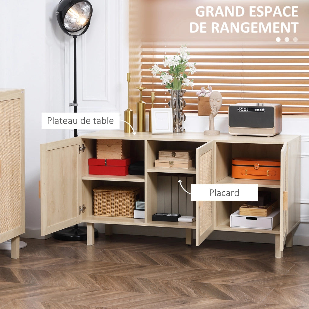 Armadio a 3 ante con ripiani regolabili ¨C Zephmum ¨C 136x41x70 cm