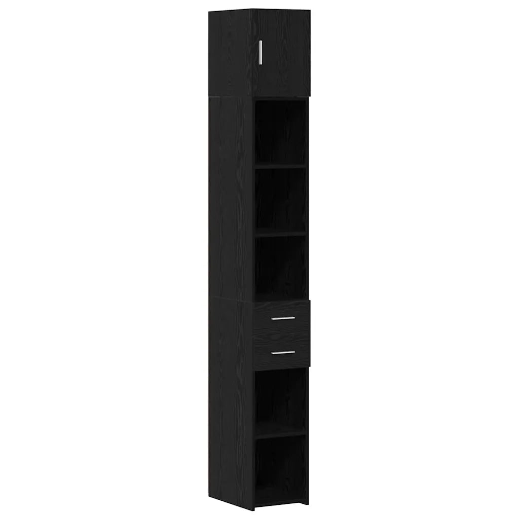 Armadio con cassetto 2 pcs Rovere Nero 30 x 42,5 x 225 cm 3365642