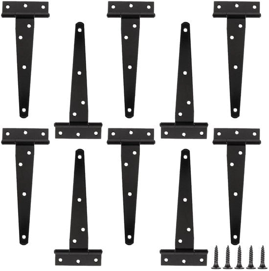 Set di cardini per porte in acciaio inossidabile - 6 pollici - con 10 elementi - robusti - per porte di garage - set di cardini per porte.