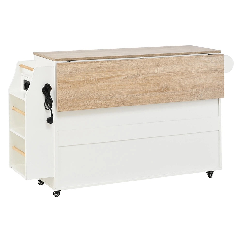 Isola cucina mobile estendibile - Xylo - Con piano di lavoro e vano pattumiera