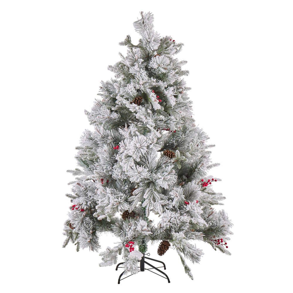 Albero di Natale artificiale verde 180 cm cosparso di neve finta
