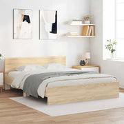 Struttura del letto-Giroletto Sonoma 152 x 203 cm Legno multistrato 957011