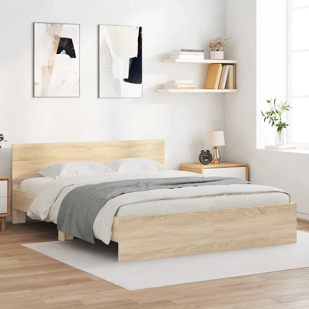 Struttura del letto-Giroletto Sonoma 152 x 203 cm Legno multistrato 957011
