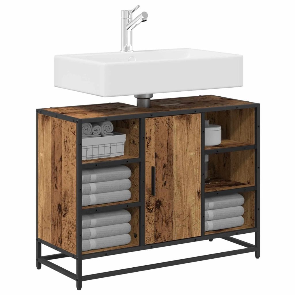 Mobile da Bagno Legno vecchio 80 x 33 x 60 cm Legno multistrato 883637