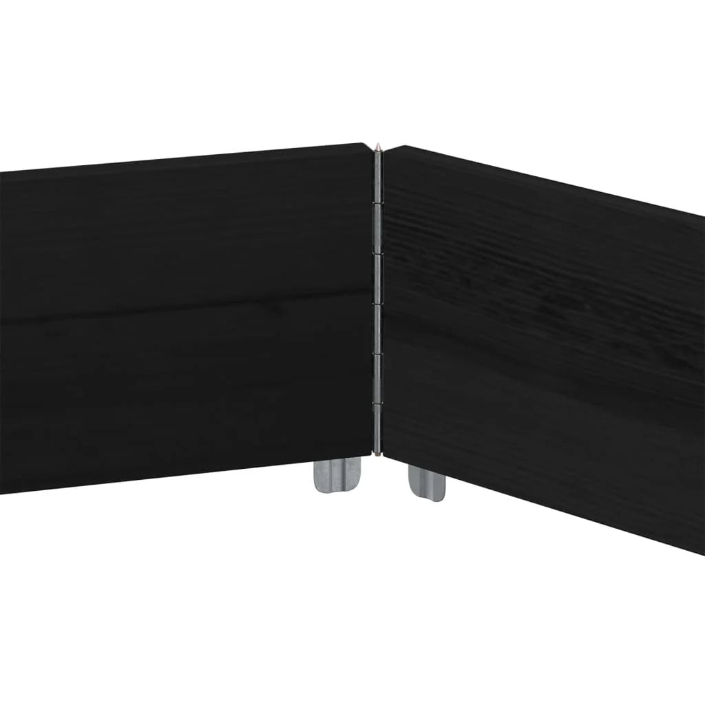 Fioriera/aiuola esagonale per piante fiori e patio/giardino 160 x 160 cm legno massello di pino nero 02_0039881