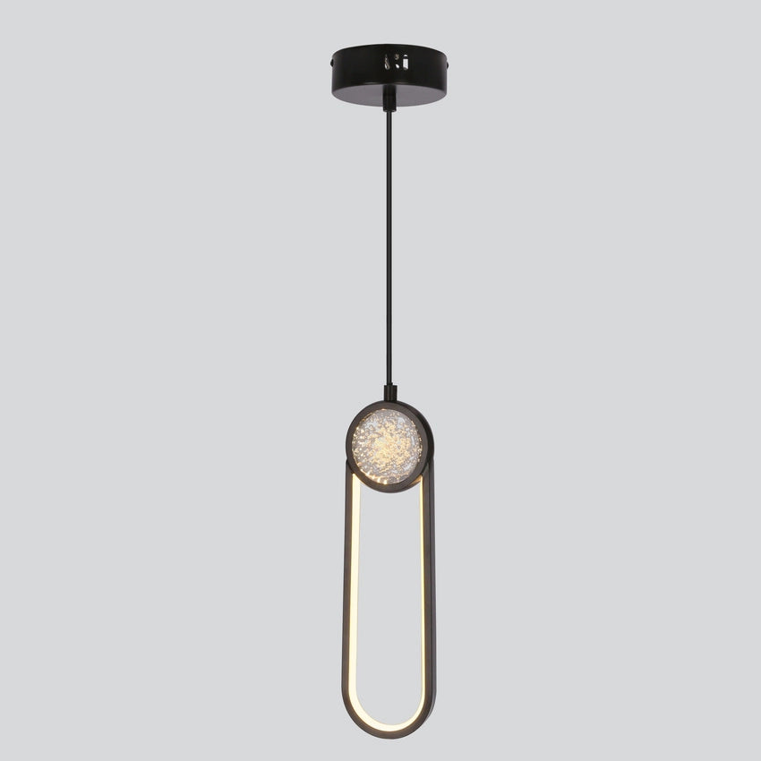 Lampada a sospensione LED Lacrima Candellux 15W nera 3000K 120cm