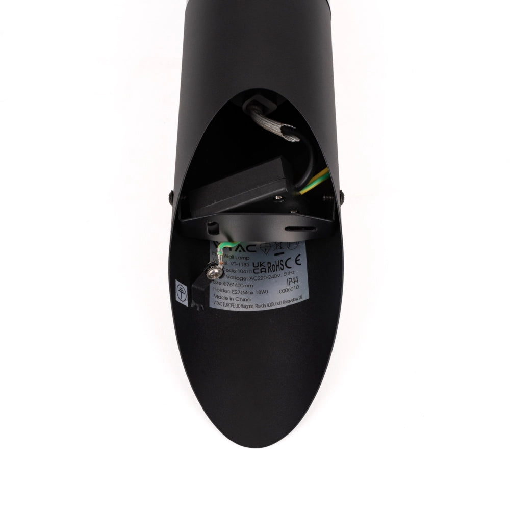 Applique esterna V-TAC da parete nera IP44 E27 40cm